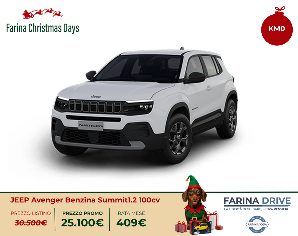 KM0 - JEEP Avenger Benzina Summit1.2 100cv